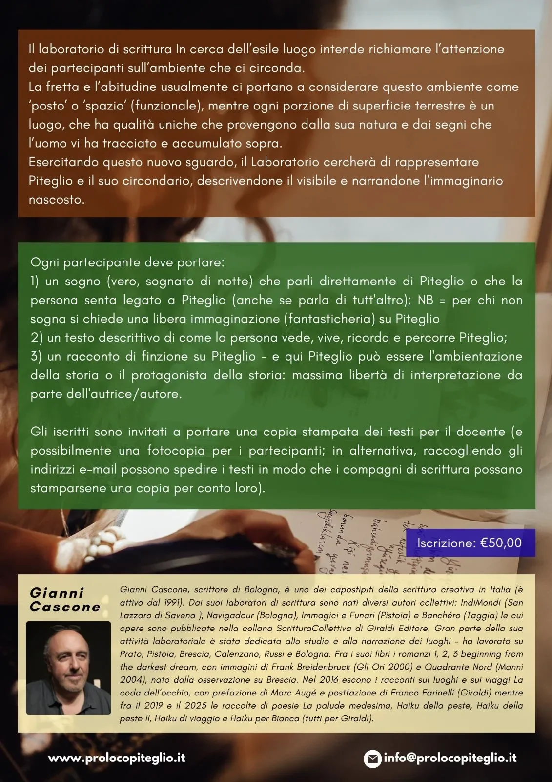 IN CERCA DELL'ESILE LUOGO: RACCONTARE PITEGLIO